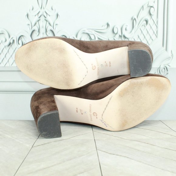 CORSO COMO Brown Suede Closed Toe High Heel Pumps Shoes Size 9.5 M - Picture 9 of 9